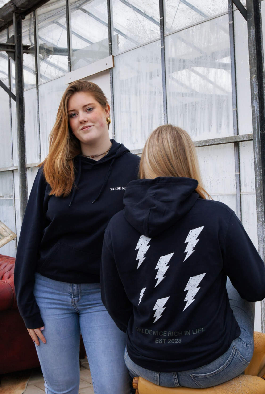 De Navy Bliksem Hoodie
