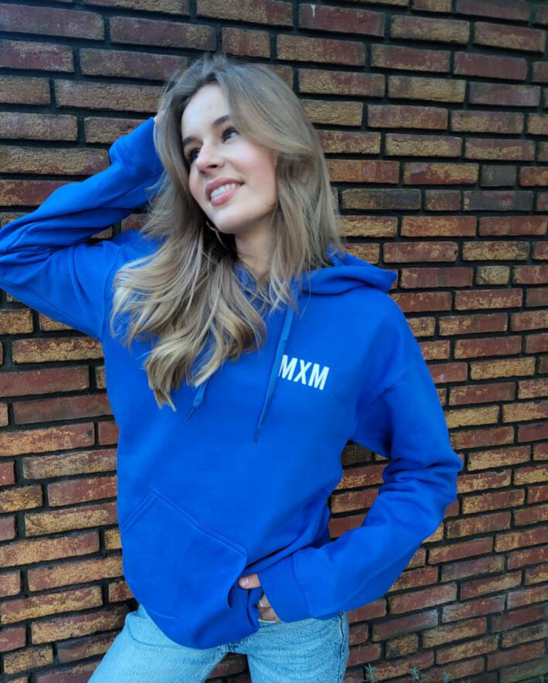 De Blauwe Noor Hoodie Met Witte Bliksem