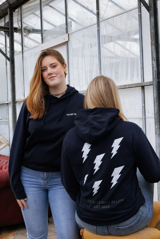 De Navy Bliksem Hoodie