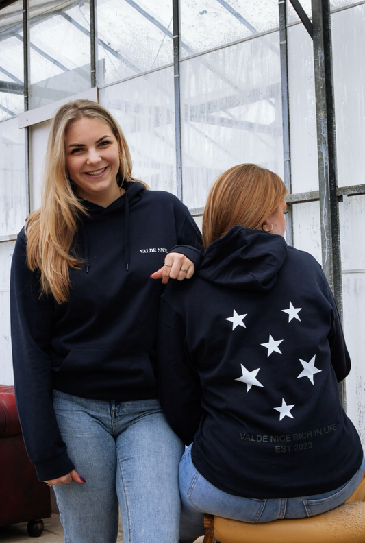 De Navy Star Hoodie
