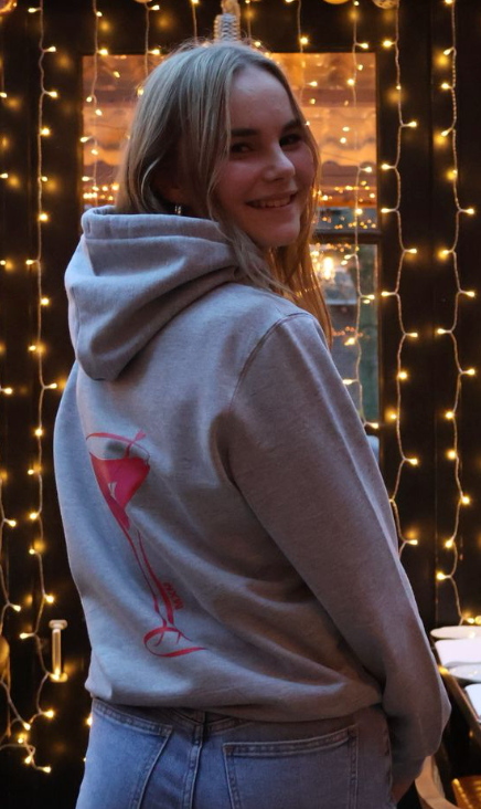 De Grijze Martini Hoodie Met roze