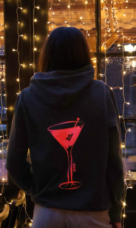 De Zwarte Martini Hoodie Met roze